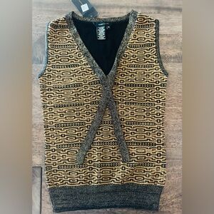 Vintage BCBG MAX AZARIA knitted black and gold women’s top